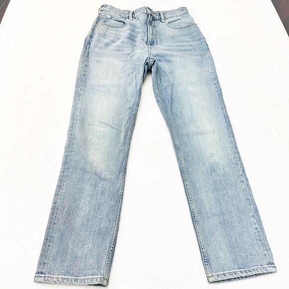 Everlane The Way High Slim Light Wash Denim Jeans Zip Fly Size 27 Crop - Picture 2 of 9